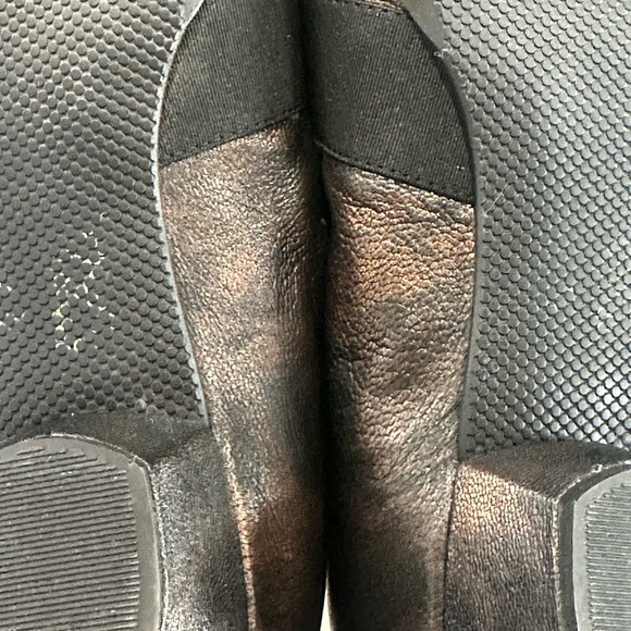 Roberto Capucci loafers size 8.5 marbled bronze leather EUC rubber sole - Picture 7 of 12